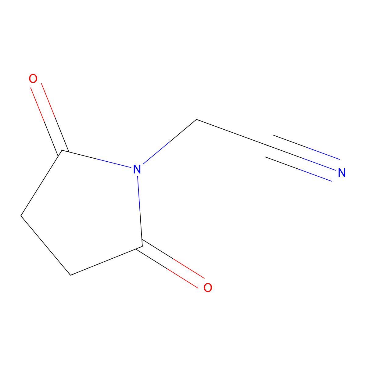 2-(2,5-Dioxopyrrolidin-1-yl)acetonitrile molecular structure, CAS 61516-81-2