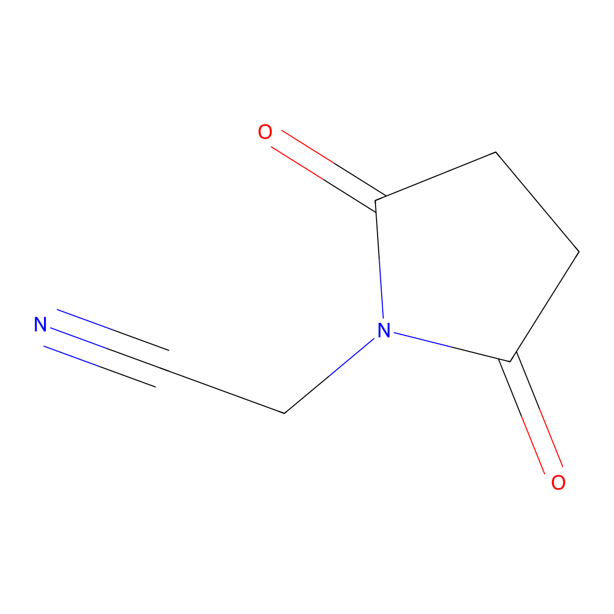 2-(2,5-Dioxopyrrolidin-1-yl)acetonitrile molecular structure, CAS 61516-81-2