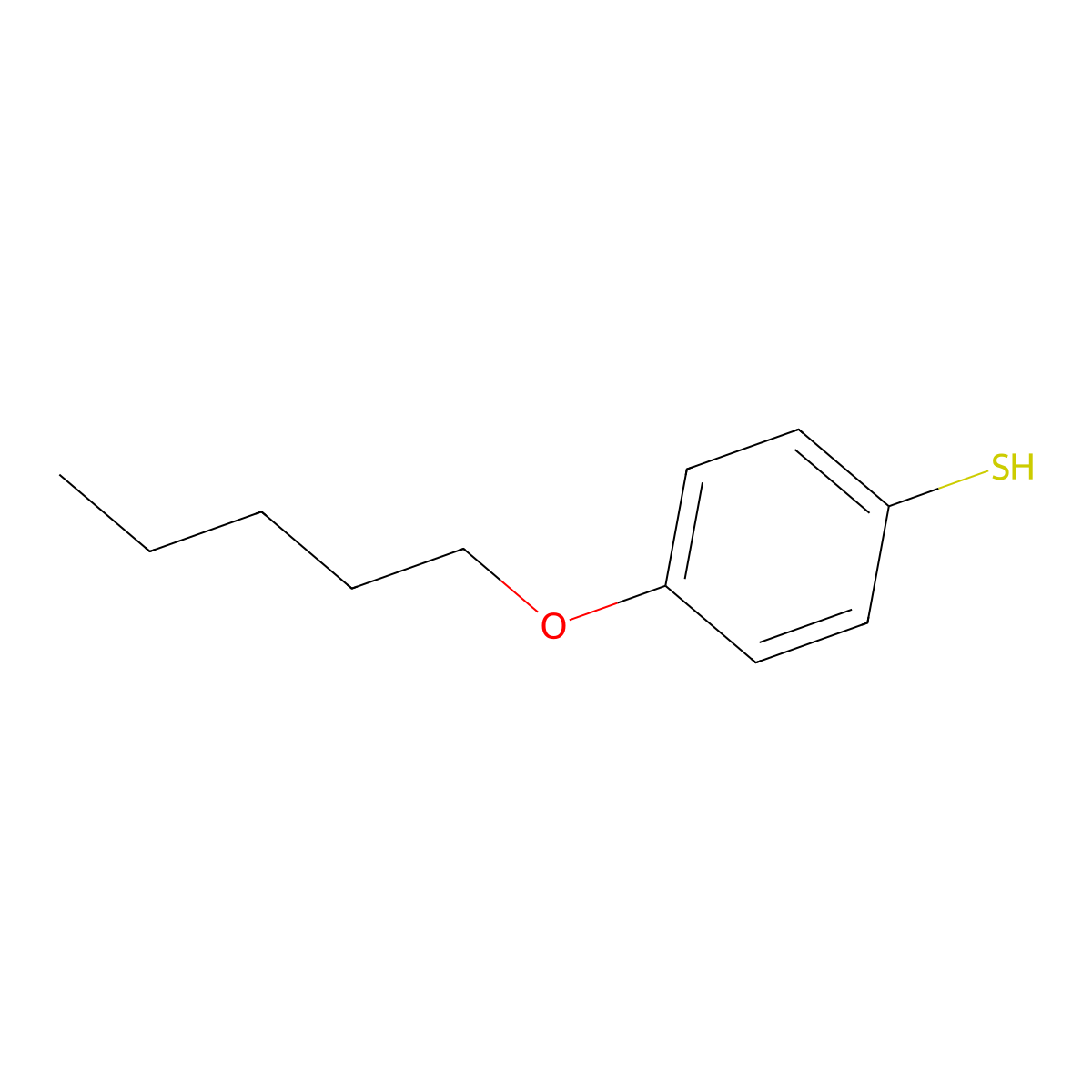 4-(Pentyloxy)benzene-1-thiol molecular structure, CAS 61519-09-3