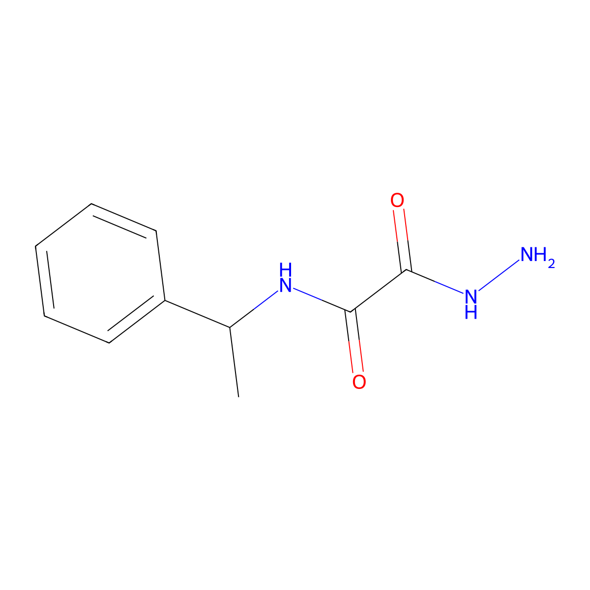 (S)-2-Hydrazinyl-2-oxo-N-(1-phenylethyl)acetamide molecular structure, CAS 6152-25-6