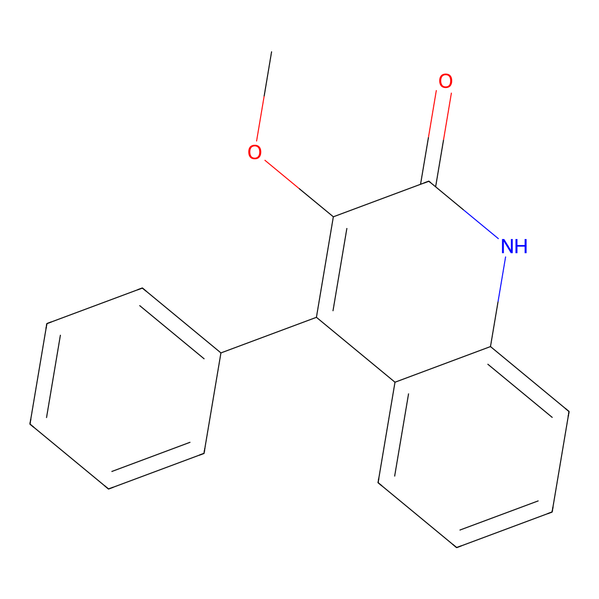 3-Methoxy-4-phenyl-1H-quinolin-2-one molecular structure, CAS 6152-57-4