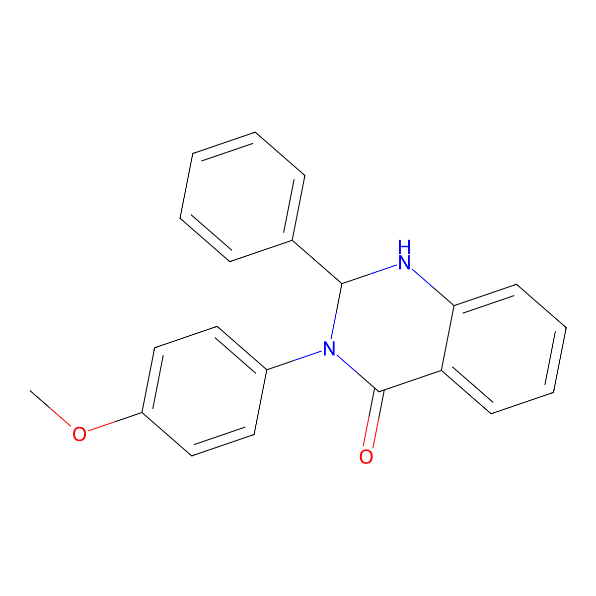 3-(4-Methoxyphenyl)-2-phenyl-1,2-dihydroquinazolin-4-one molecular structure, CAS 6152-86-9