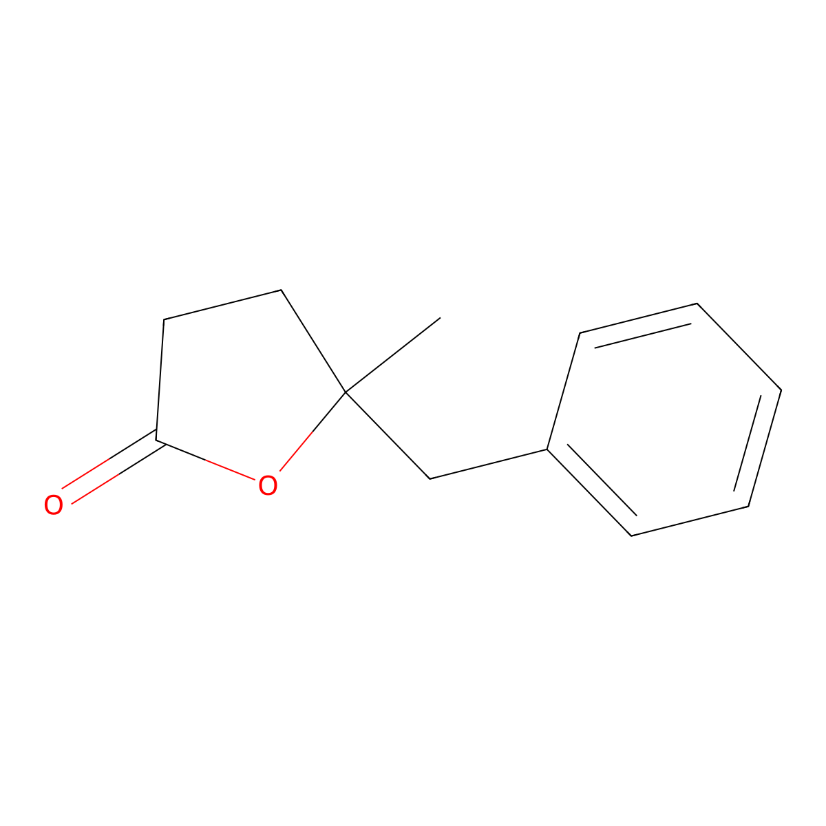 5-Benzyl-5-methyltetrahydrofuran-2-one molecular structure, CAS 61520-92-1