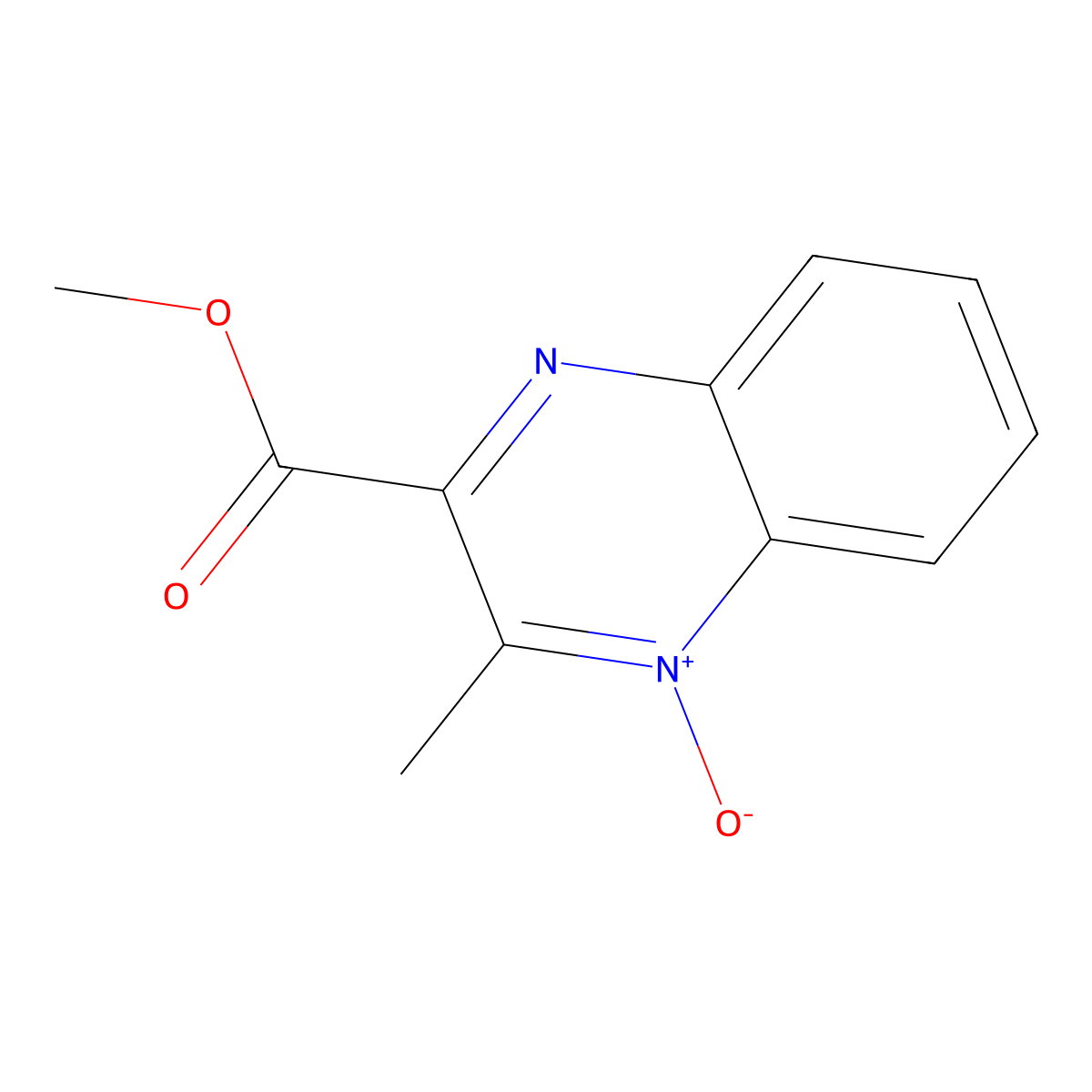 Methyl 3-methyl-4-oxo-4lambda~5~-quinoxaline-2-carboxylate molecular structure, CAS 61522-53-0