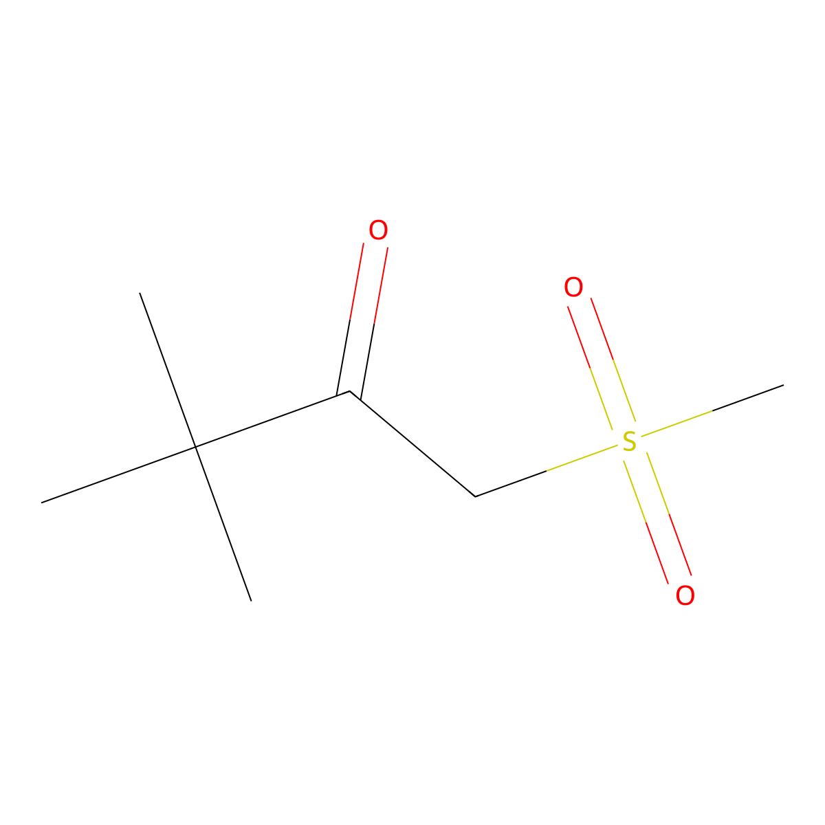 1-(Methanesulfonyl)-3,3-dimethylbutan-2-one molecular structure, CAS 61524-35-4