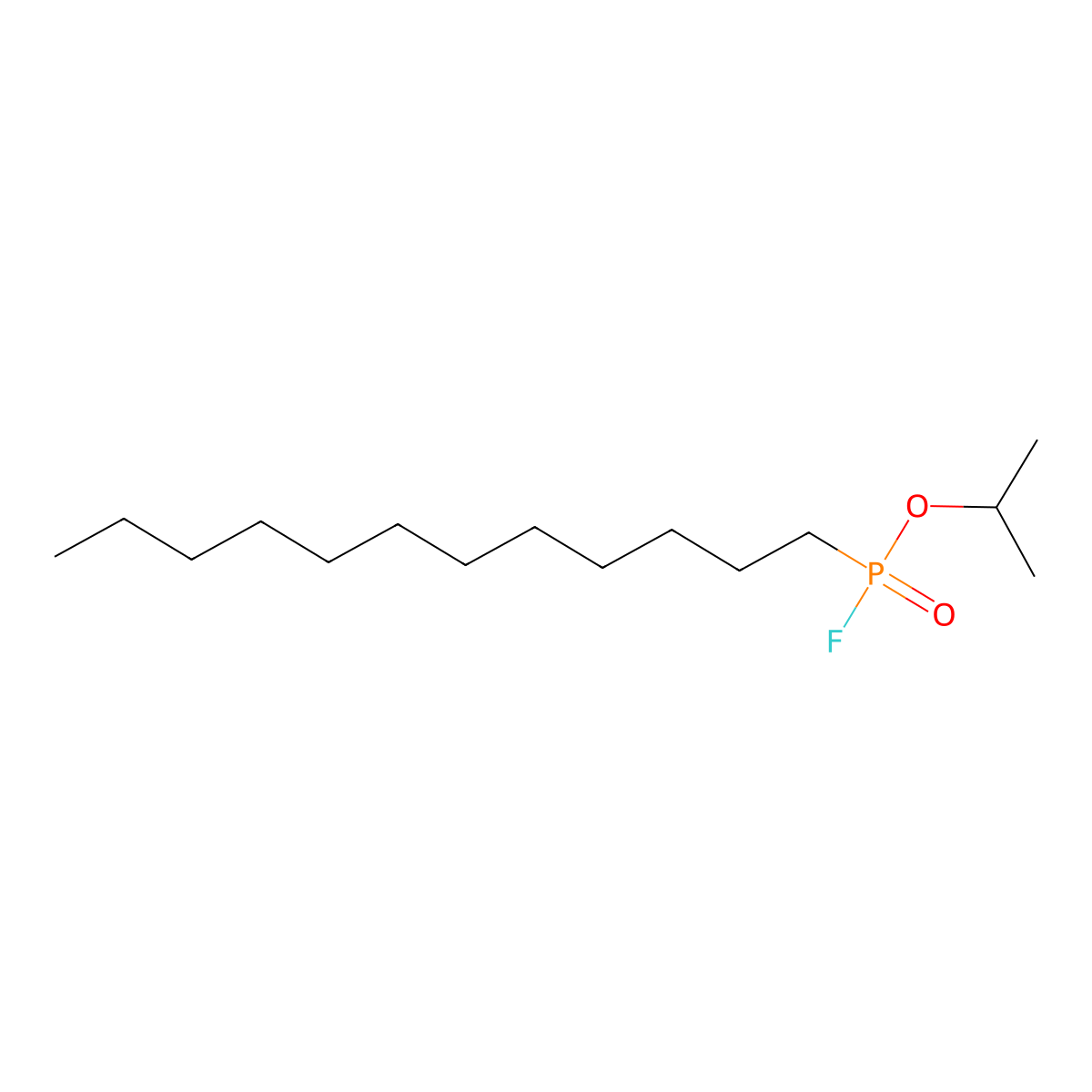 Isopropyl dodecylfluorophosphonate molecular structure, CAS 615250-02-7