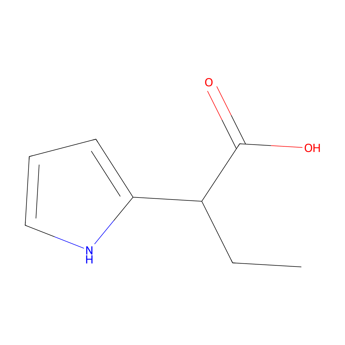 2-(1H-pyrrol-2-yl)butanoic Acid molecular structure, CAS 615256-93-4