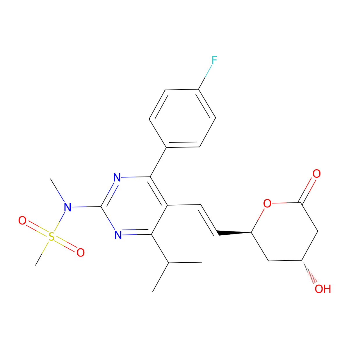 ent-Rosuvastatin Lactone molecular structure, CAS 615263-62-2