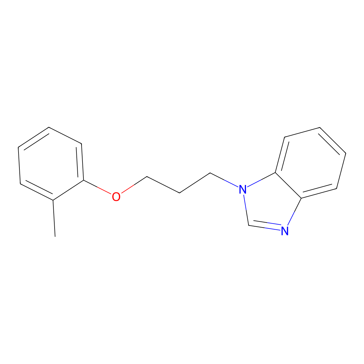 1-(3-(o-tolyloxy)propyl)-1H-benzo[d]imidazole molecular structure, CAS 615279-16-8
