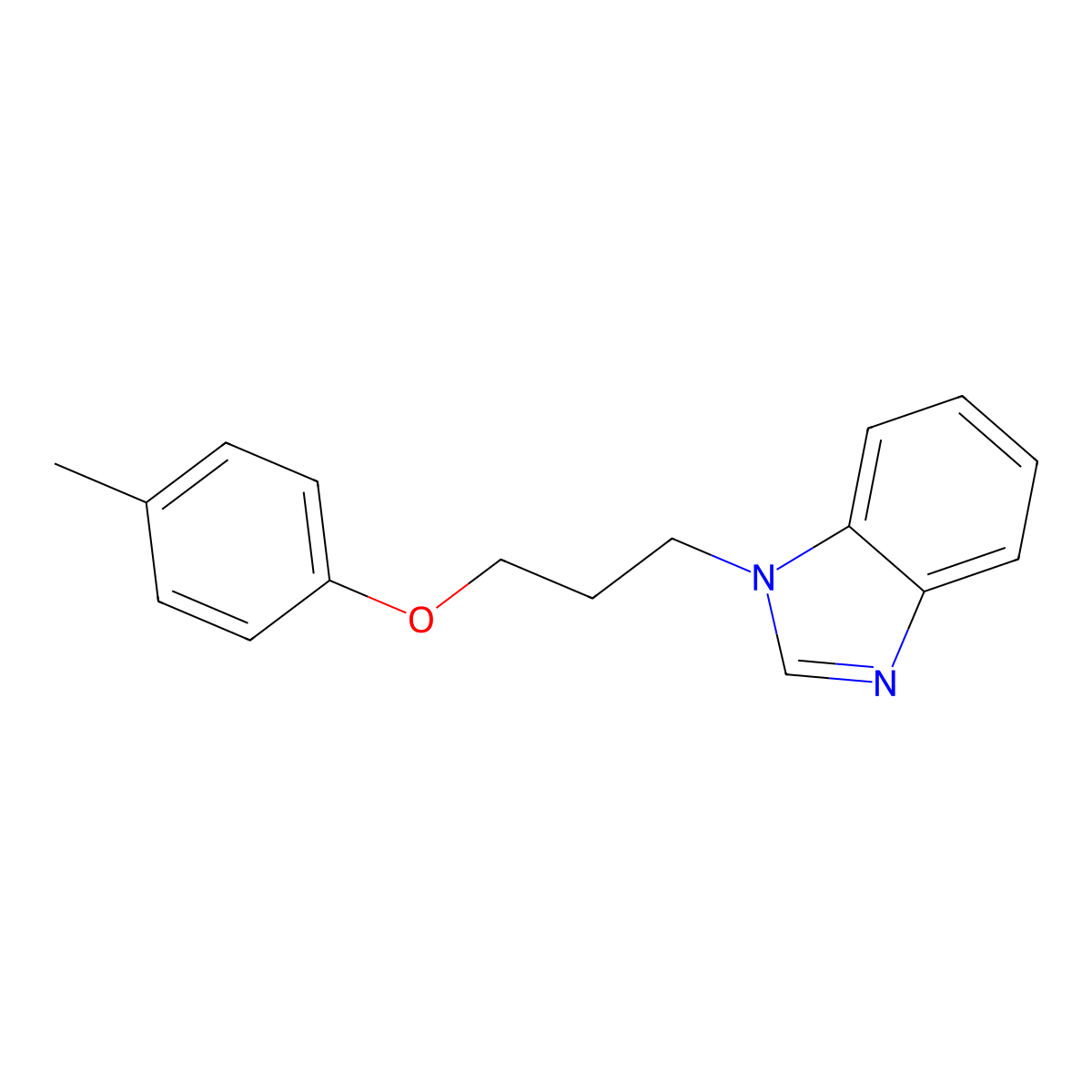 1-[3-(4-methylphenoxy)propyl]-1H-1,3-benzodiazole molecular structure, CAS 615279-20-4