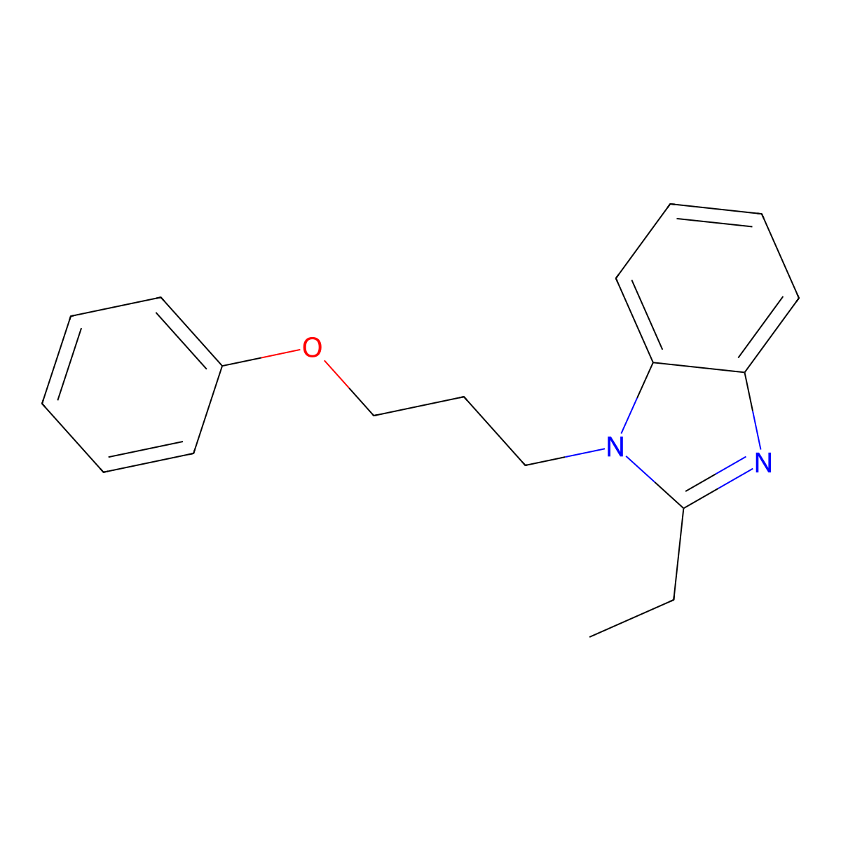 2-Ethyl-1-(3-phenoxypropyl)benzimidazole molecular structure, CAS 615279-37-3