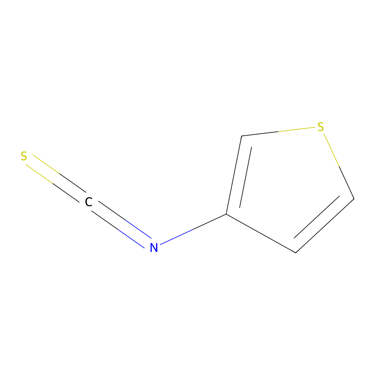 3-Isothiocyanatothiophene molecular structure, CAS 61528-50-5
