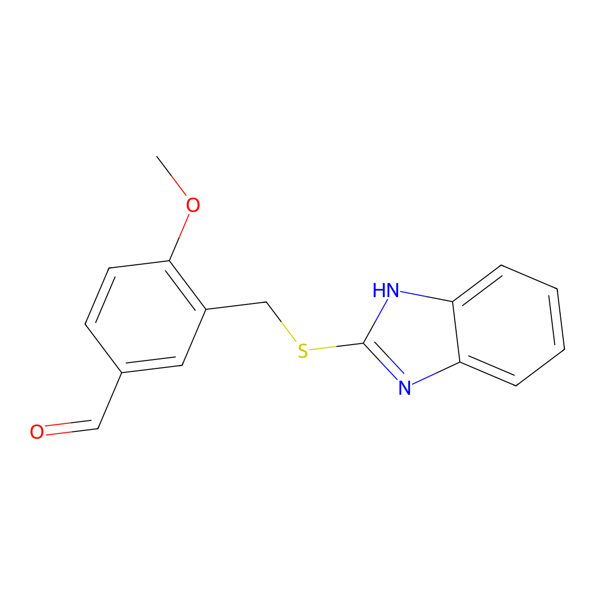 3-[(1H-Benzimidazol-2-ylthio)methyl]-4-methoxybenzaldehyde molecular structure, CAS 615280-10-9