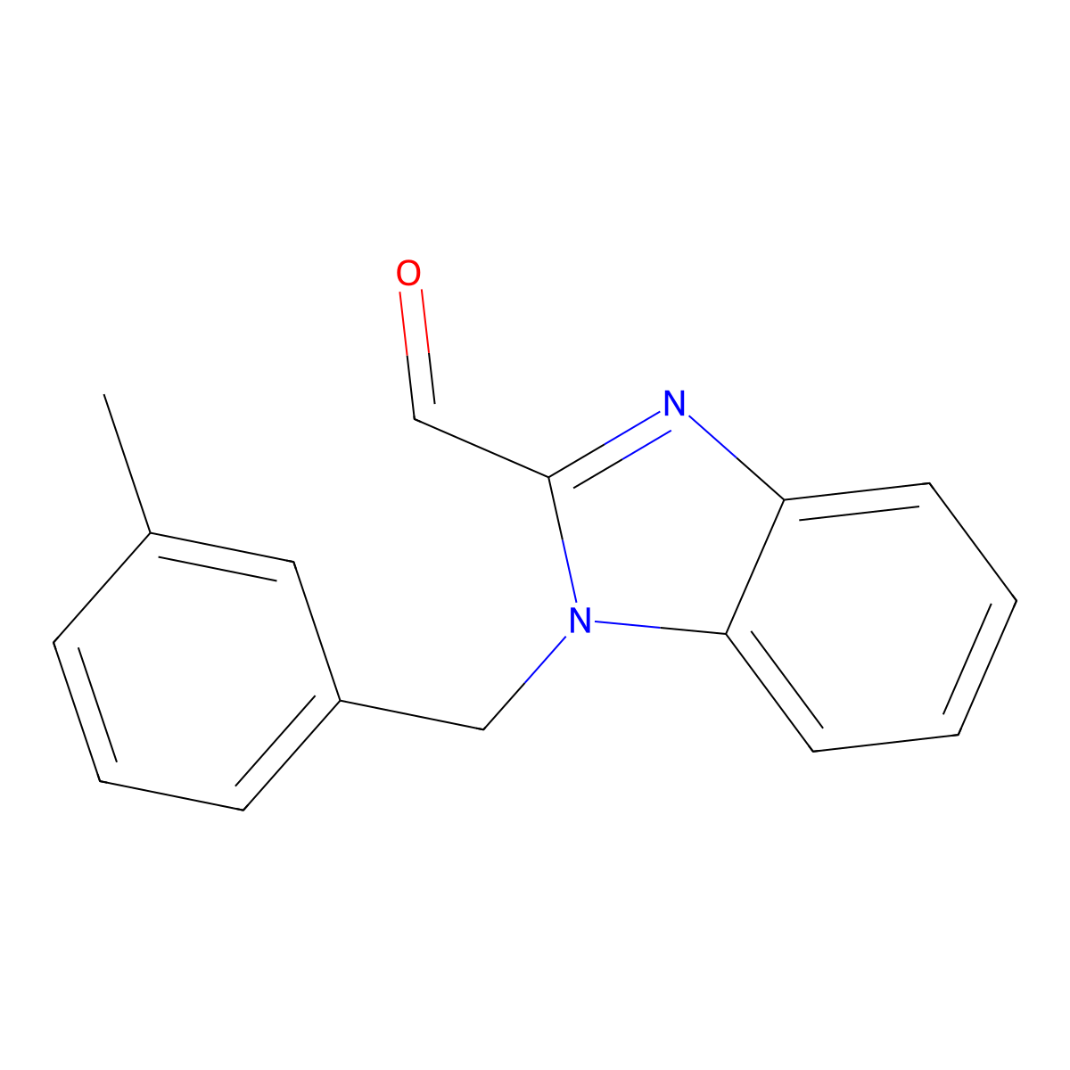1-[(3-Methylphenyl)methyl]benzimidazole-2-carbaldehyde molecular structure, CAS 615281-47-5