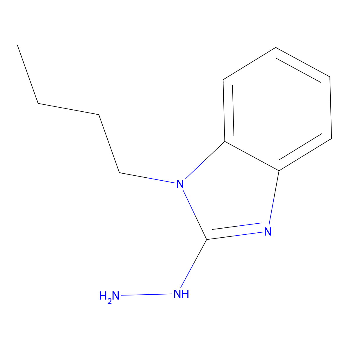 1-Butyl-2-hydrazino-1H-benzimidazole molecular structure, CAS 615281-72-6