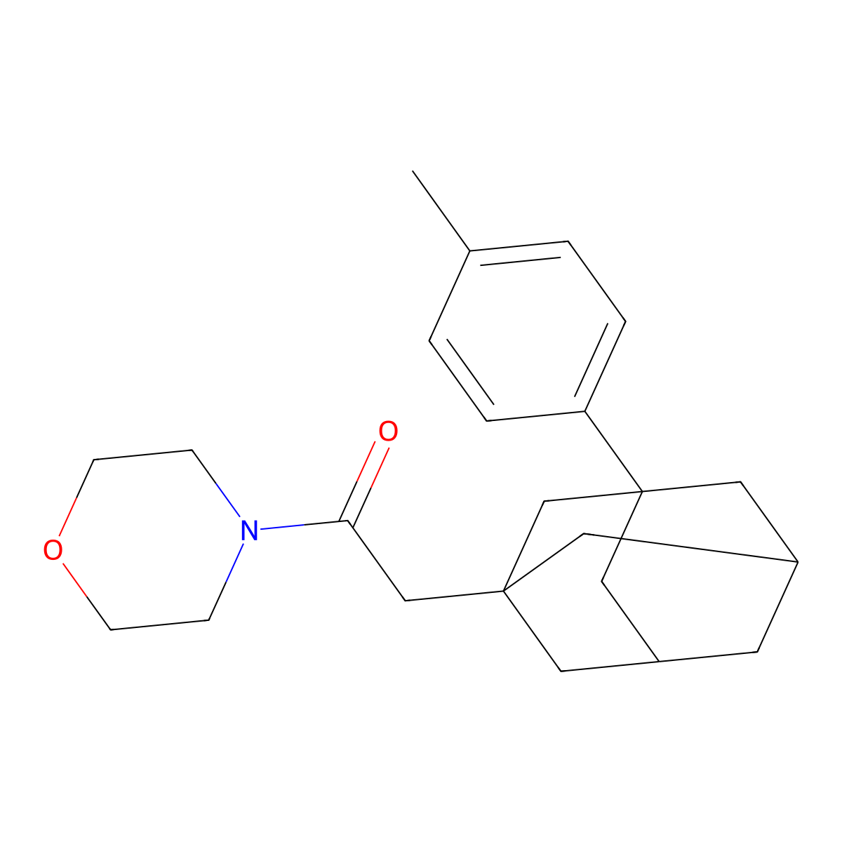 4-{[3-(4-Methylphenyl)-1-adamantyl]acetyl}morpholine molecular structure, CAS 615281-75-9