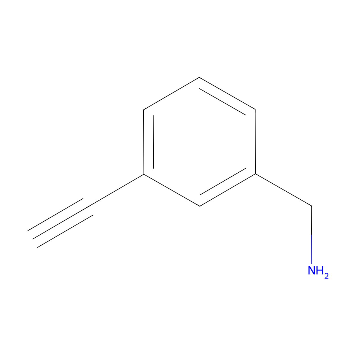 (3-Ethynylphenyl)methanamine molecular structure, CAS 615288-78-3