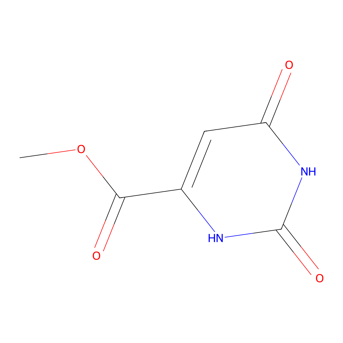 Methyl 1,2,3,6-tetrahydro-2,6-dioxo-4-pyrimidinecarboxylate molecular structure, CAS 6153-44-2