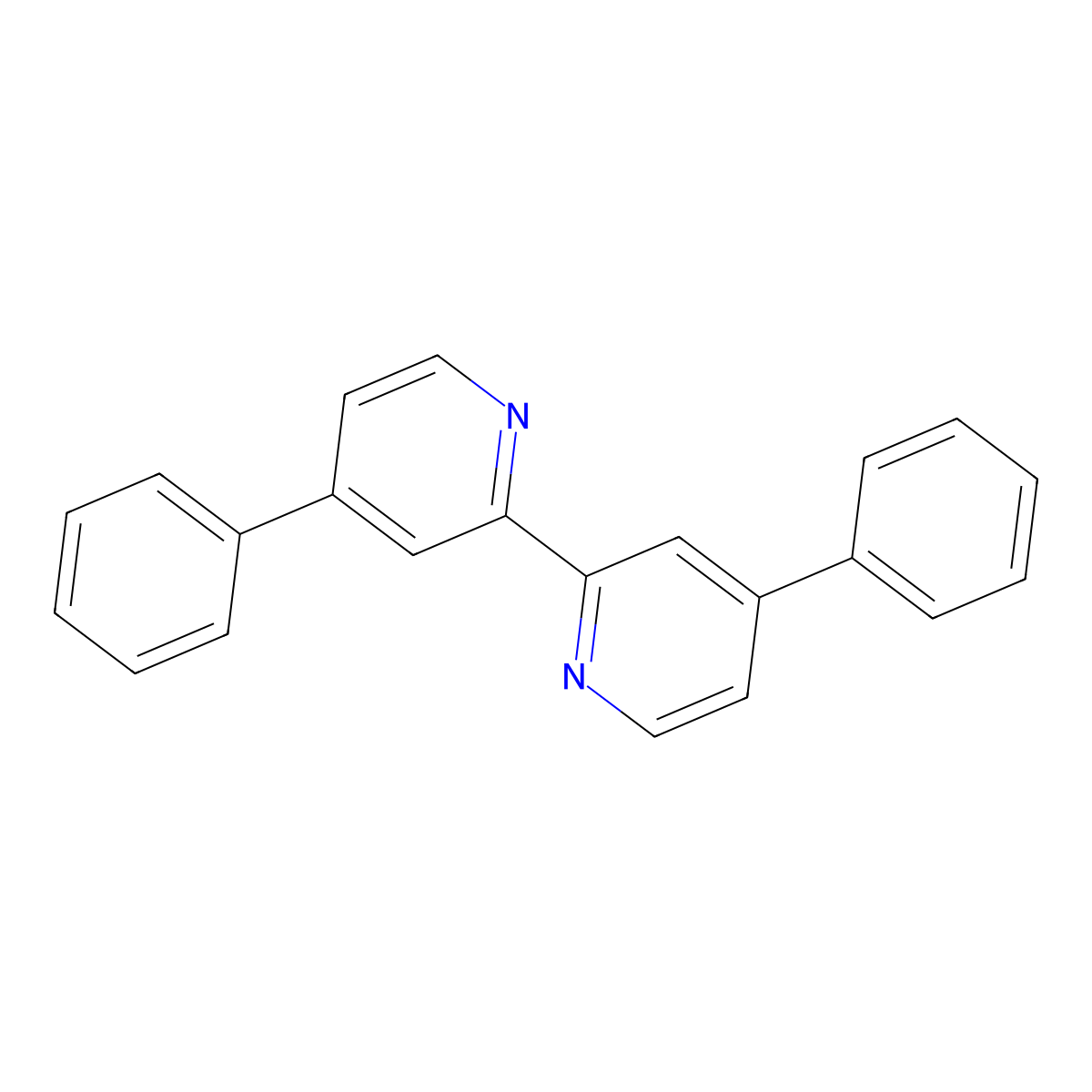 4,4'-Diphenyl-2,2'-bipyridine molecular structure, CAS 6153-92-0