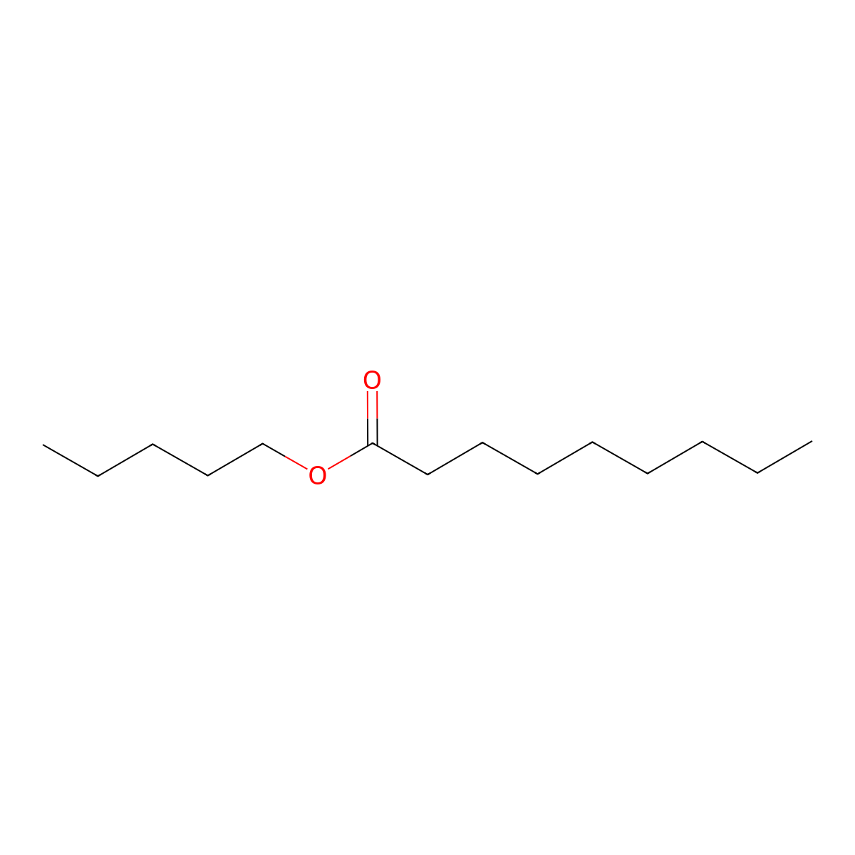 Nonanoic acid, pentyl ester molecular structure, CAS 61531-45-1