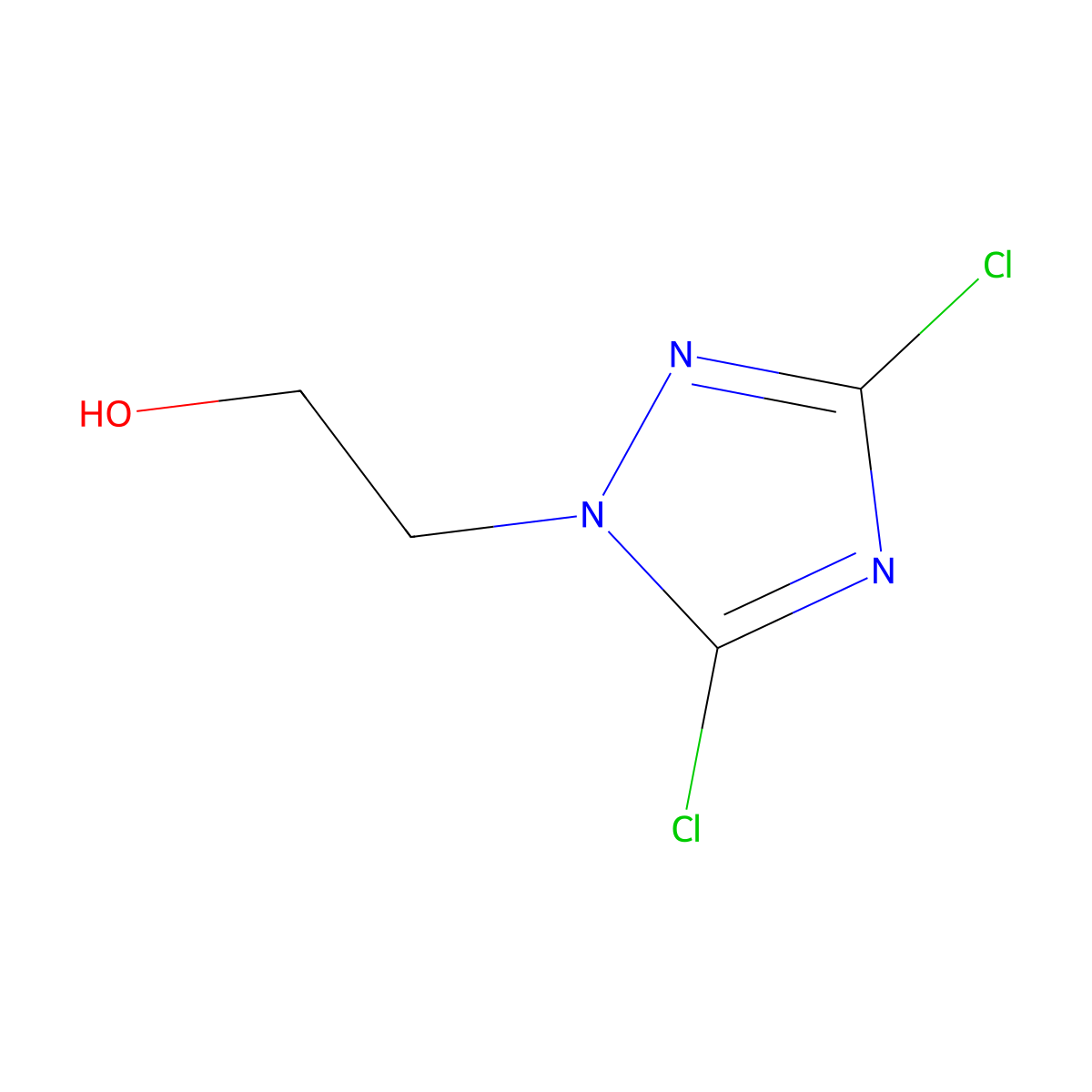2-(3,5-Dichloro-1H-1,2,4-triazol-1-yl)ethan-1-ol molecular structure, CAS 61531-88-2
