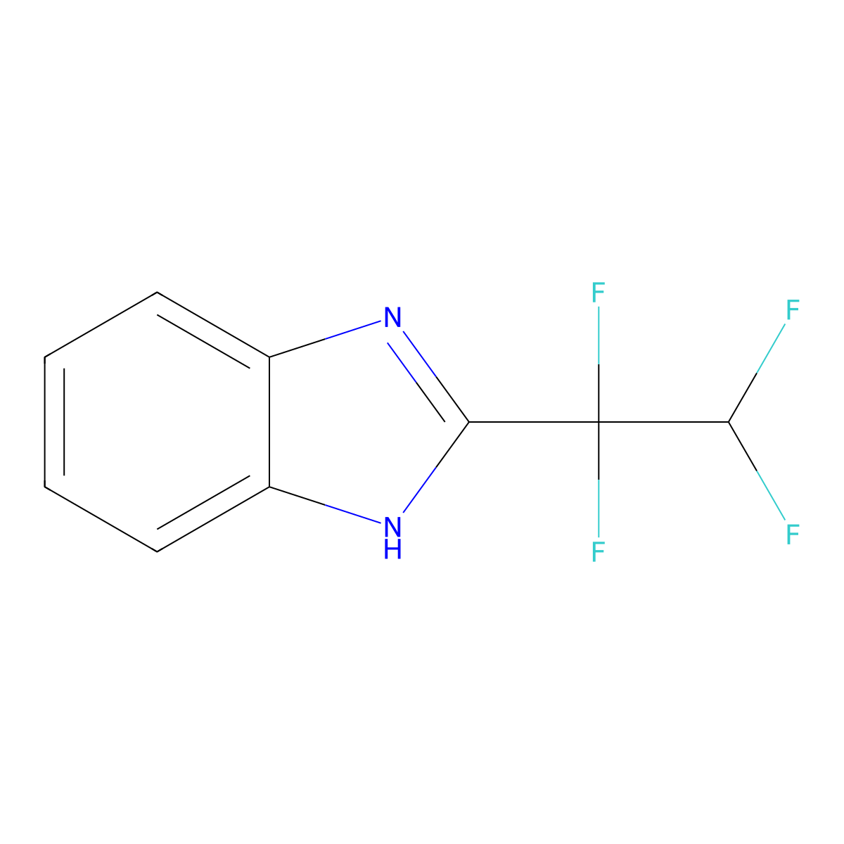 2-(1,1,2,2-tetrafluoroethyl)-1H-benzimidazole molecular structure, CAS 61532-00-1