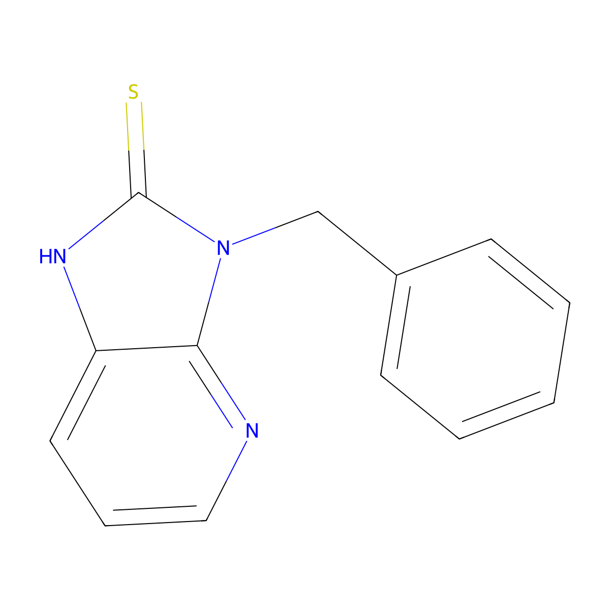 3-Benzyl-1,3-dihydro-2H-imidazo[4,5-b]pyridine-2-thione molecular structure, CAS 61532-31-8
