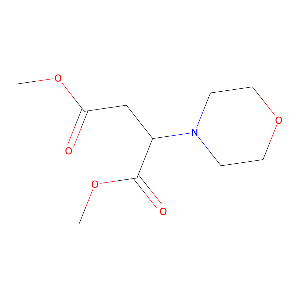 Dimethyl 2-morpholinosuccinate molecular structure, CAS 61533-02-6