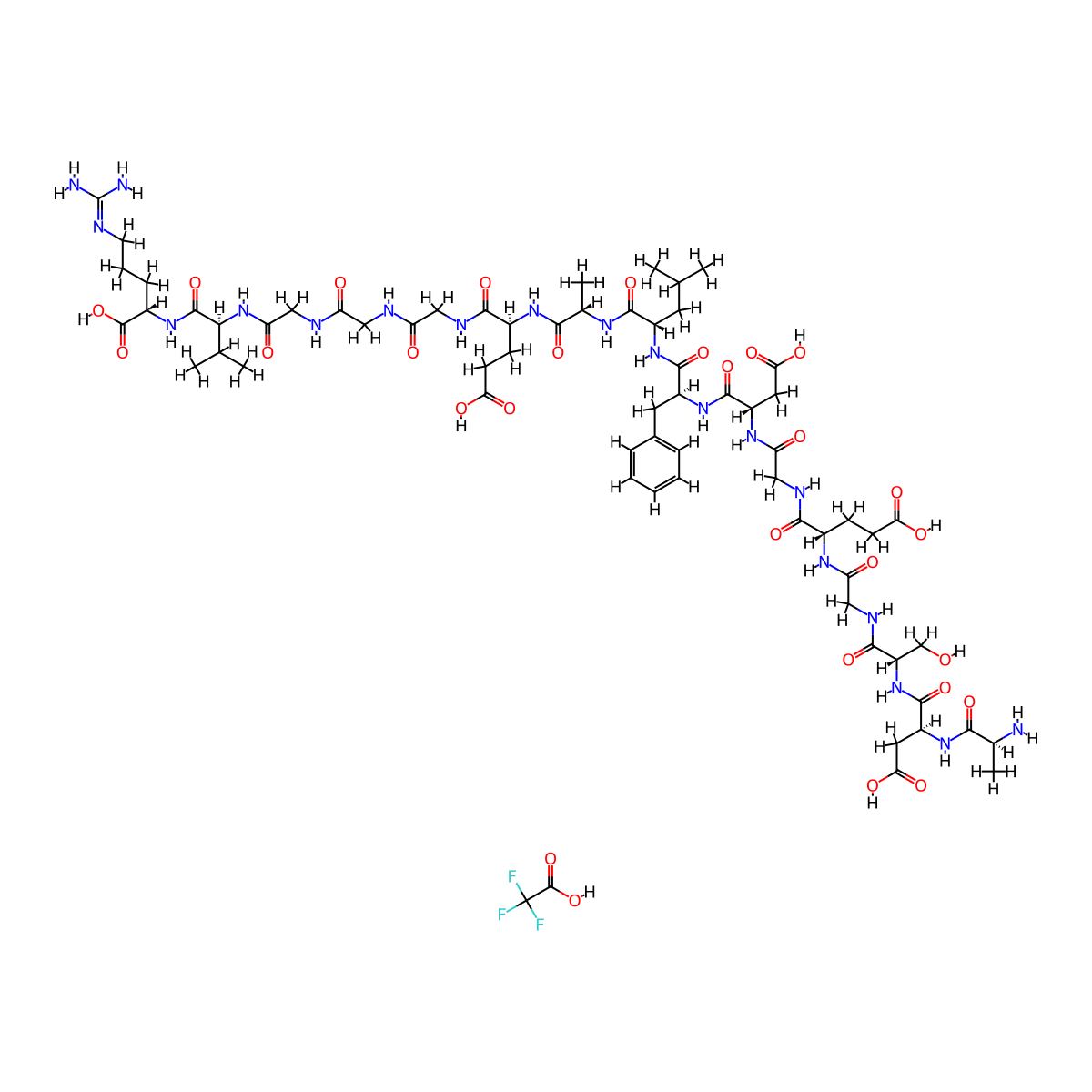 Fibrinopeptide A, human tfa molecular structure, CAS 61533-47-9