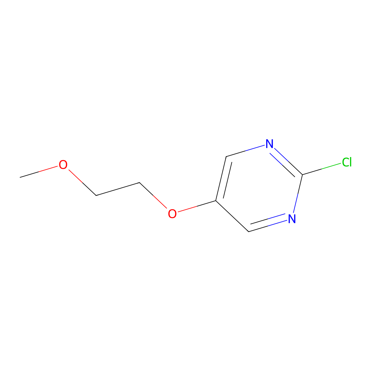 2-Chloro-5-(2-methoxyethoxy)pyrimidine molecular structure, CAS 61533-68-4