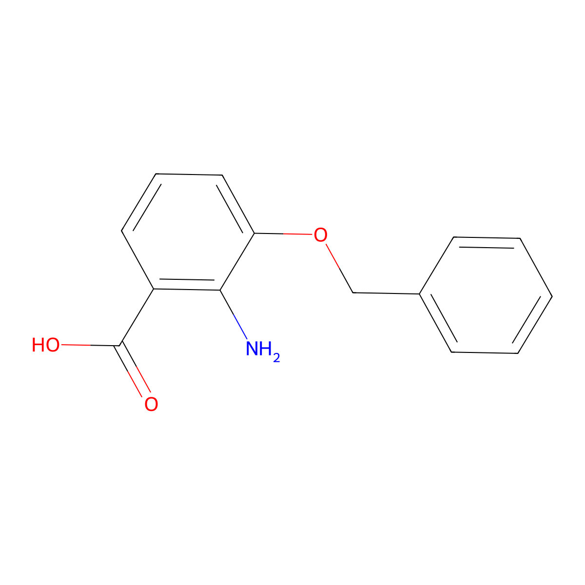 2-Amino-3-(benzyloxy)benzoic acid molecular structure, CAS 61535-24-8