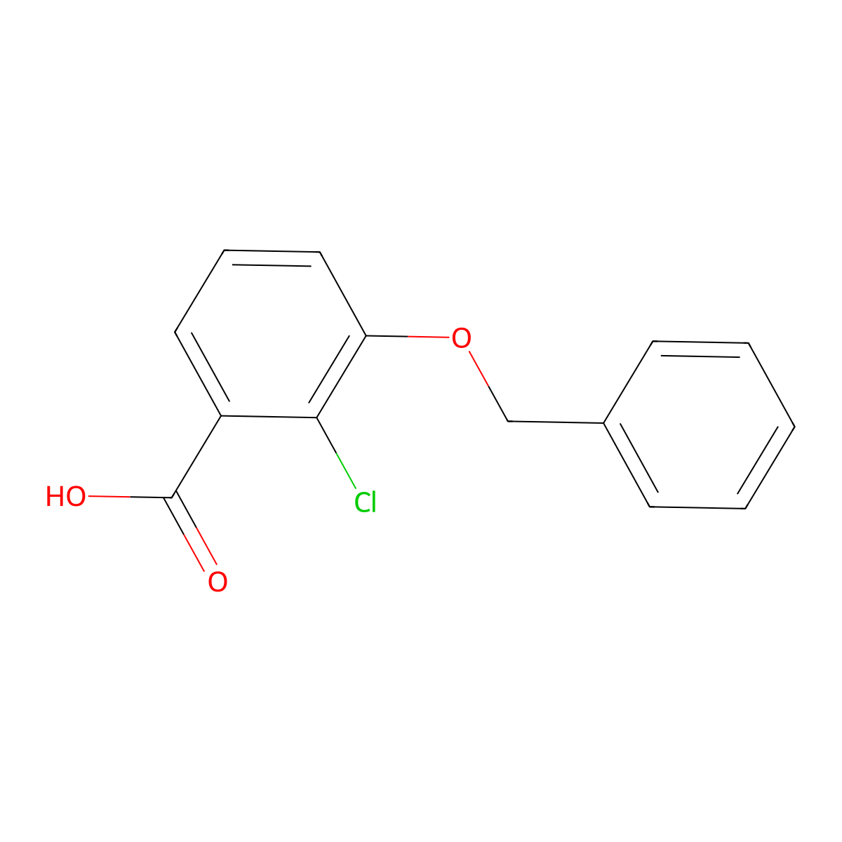 3-(Benzyloxy)-2-chlorobenzoic acid molecular structure, CAS 61535-31-7