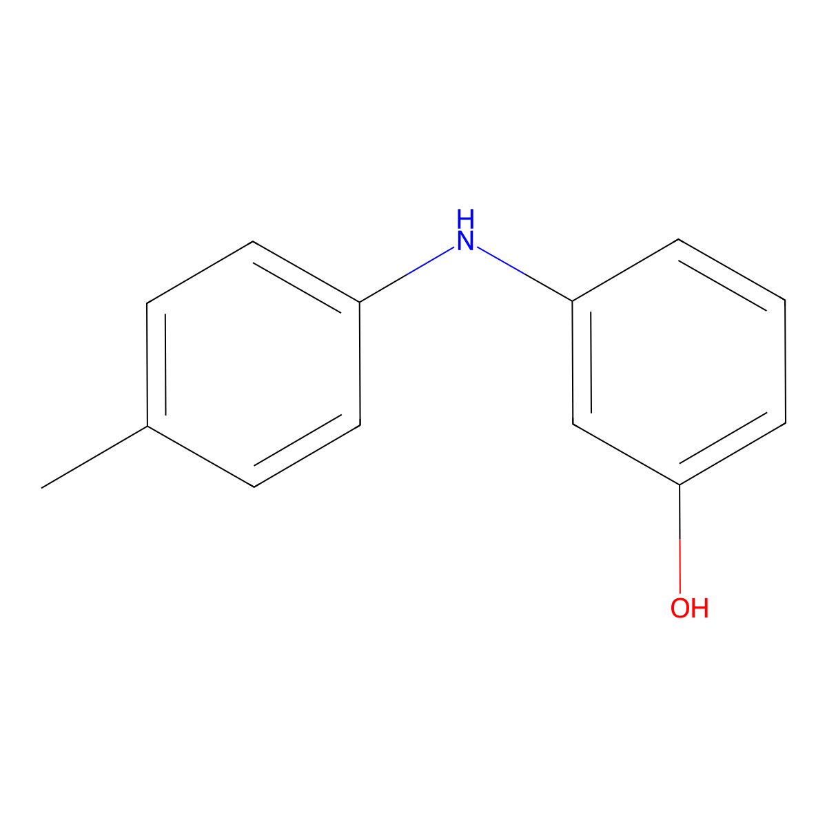 m-(p-Toluidino)phenol molecular structure, CAS 61537-49-3