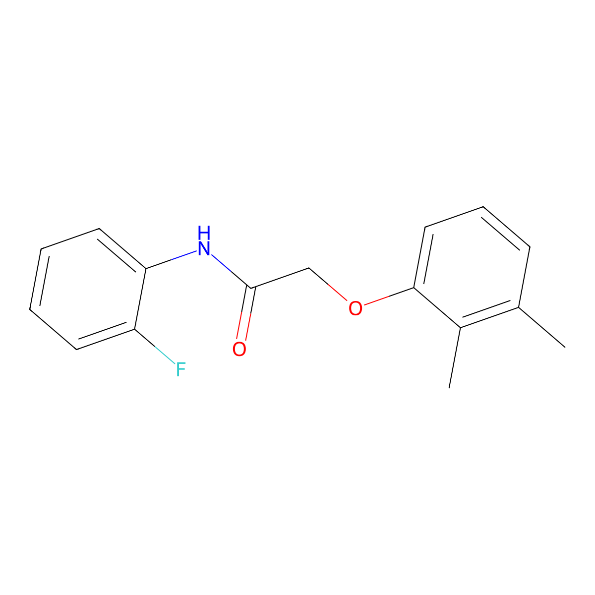2-(2,3-Dimethylphenoxy)-n-(2-fluorophenyl)acetamide molecular structure, CAS 6154-26-3
