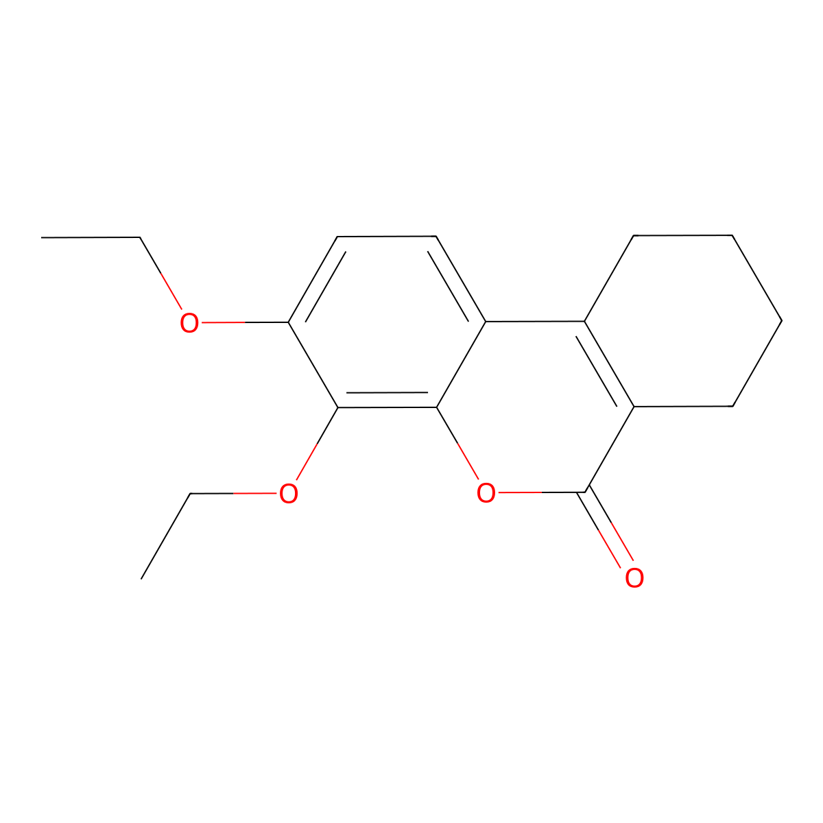 3,4-Diethoxy-7,8,9,10-tetrahydrobenzo[c]chromen-6-one molecular structure, CAS 6154-44-5