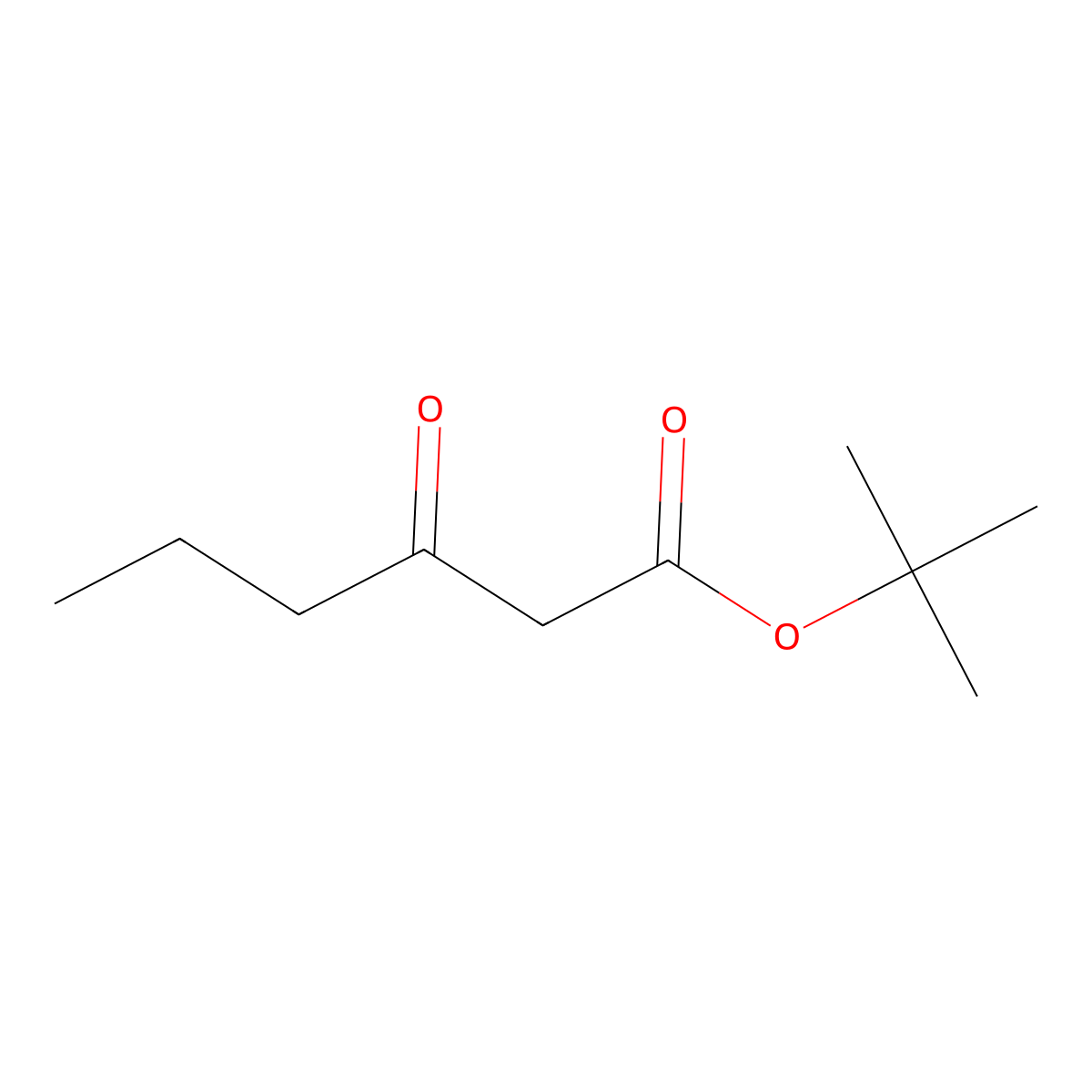 Tert-butyl 3-oxohexanoate molecular structure, CAS 61540-30-5
