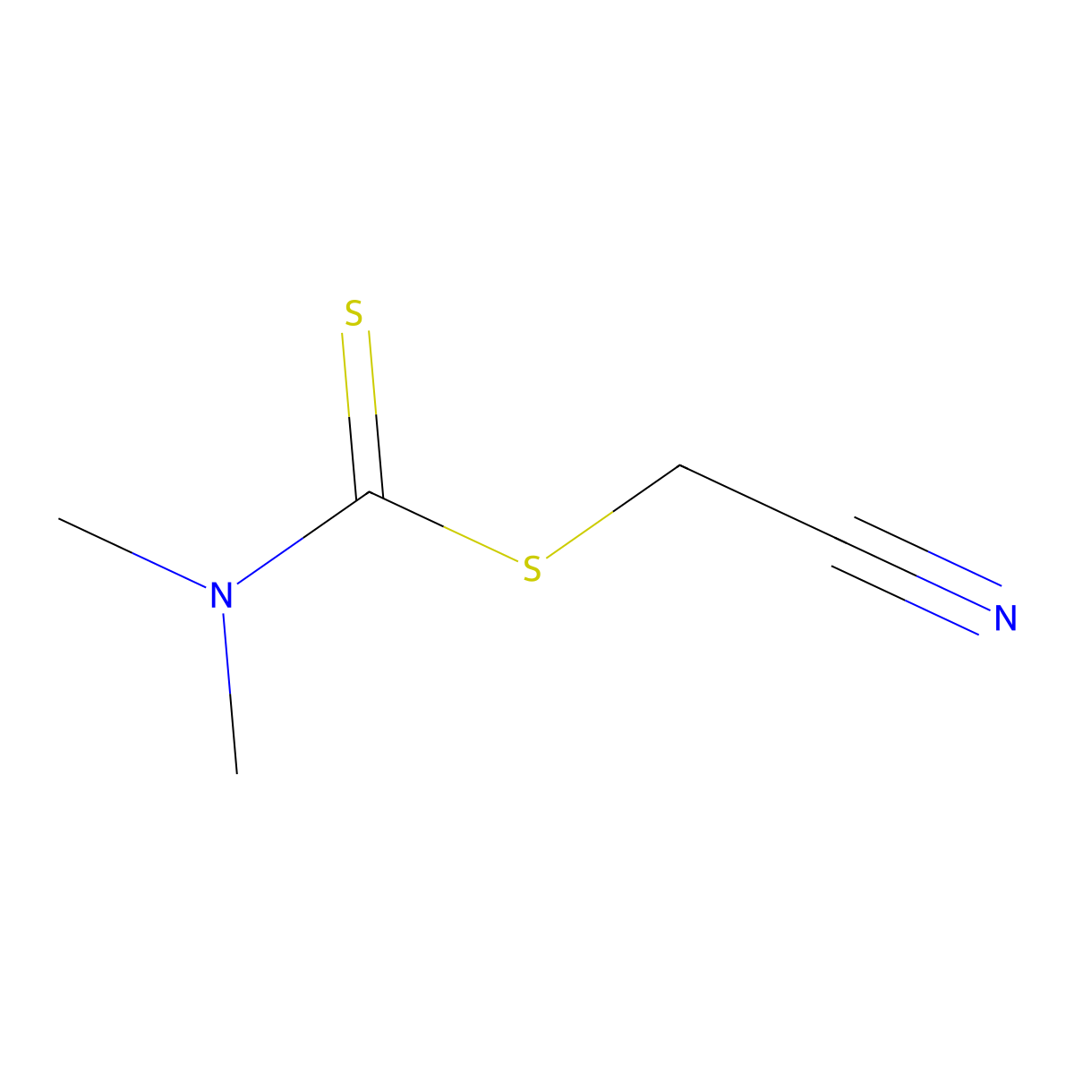Cyanomethyl dimethyldithiocarbamate molecular structure, CAS 61540-35-0