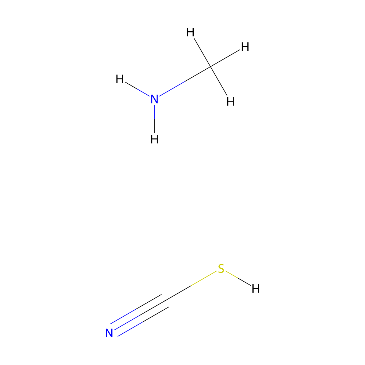 Methylamine Thiocyanate molecular structure, CAS 61540-63-4