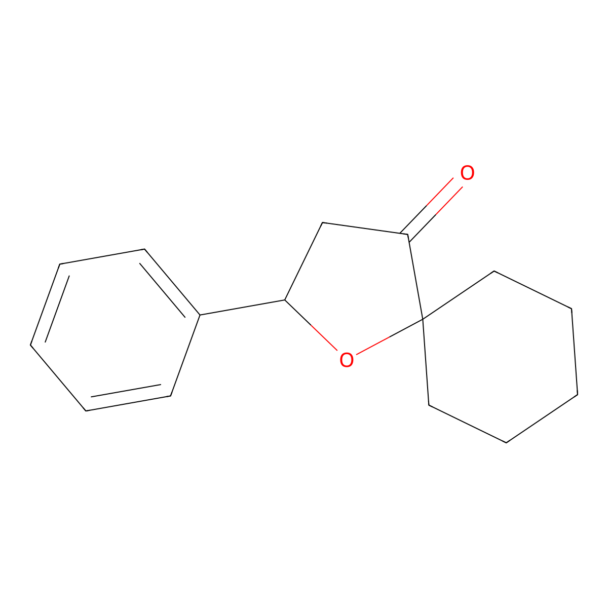 1-Oxaspiro[4.5]decan-4-one, 2-phenyl- molecular structure, CAS 61541-24-0