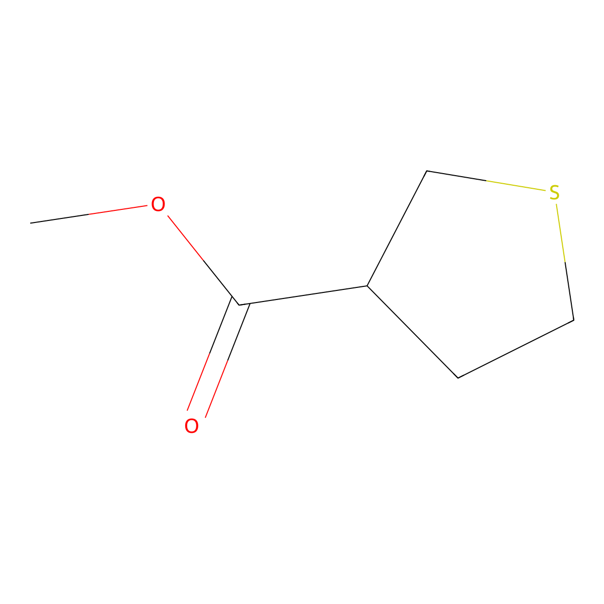 Methyl thiolane-3-carboxylate molecular structure, CAS 61541-28-4