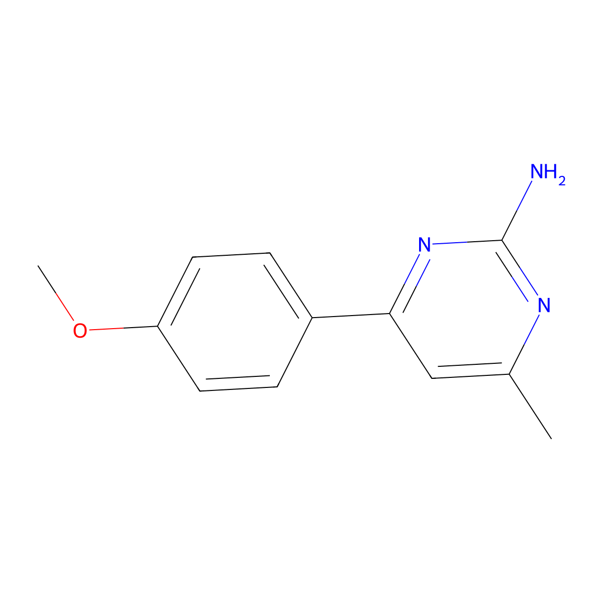 4-(4-Methoxyphenyl)-6-methylpyrimidin-2-amine molecular structure, CAS 61541-75-1