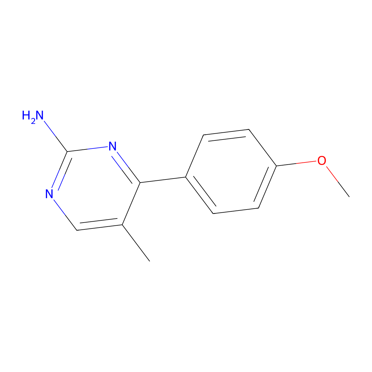 4-(4-Methoxyphenyl)-5-methylpyrimidin-2-amine molecular structure, CAS 61541-78-4