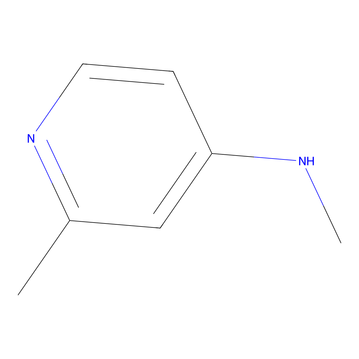 N,2-dimethylpyridin-4-amine molecular structure, CAS 61542-05-0