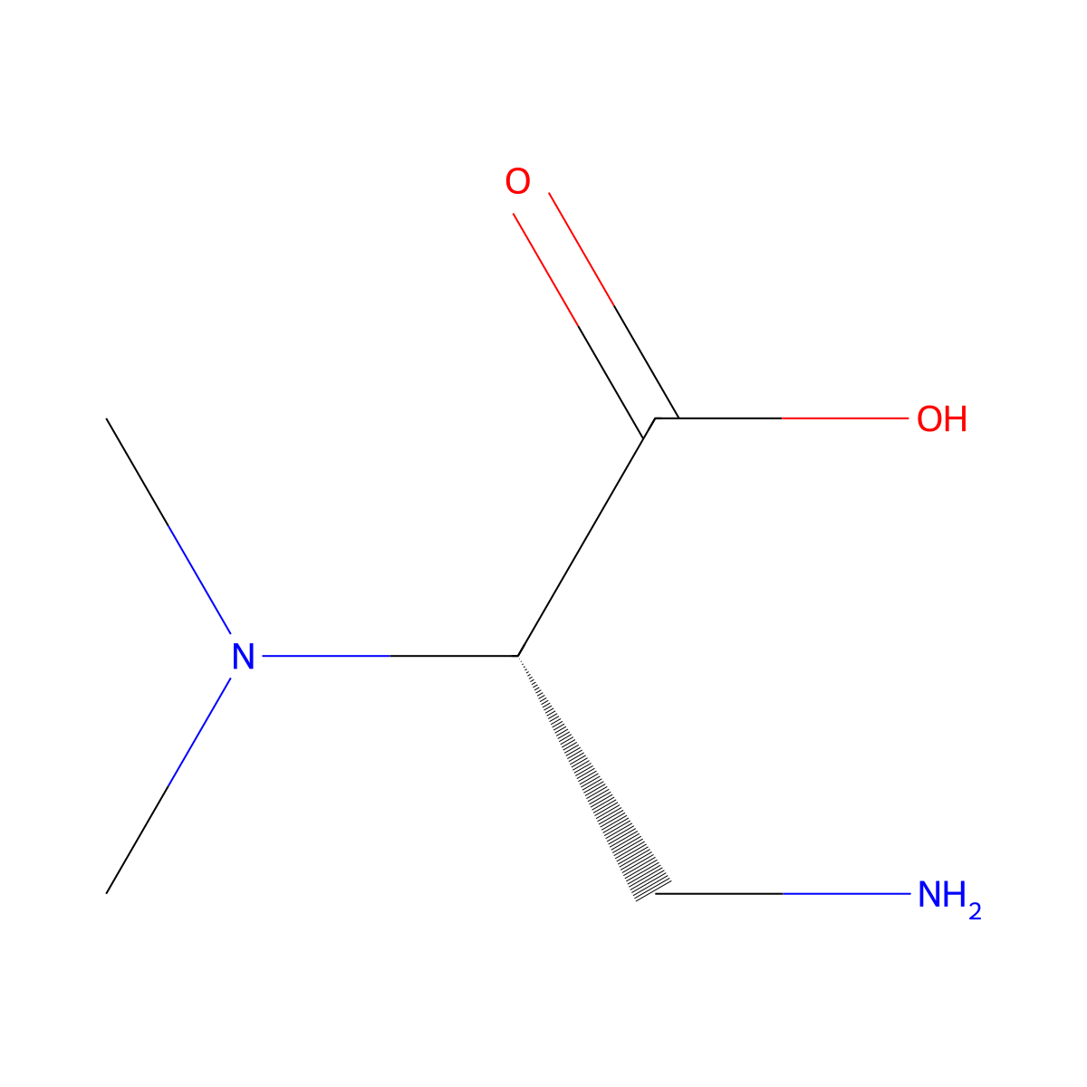 (S)-3-Amino-2-(dimethylamino)propanoic acid molecular structure, CAS 61543-11-1