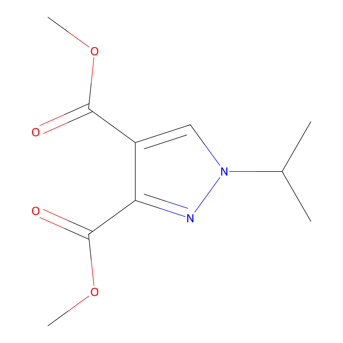 dimethyl 1-isopropyl-1H-pyrazole-3,4-dicarboxylate molecular structure, CAS 61544-04-5