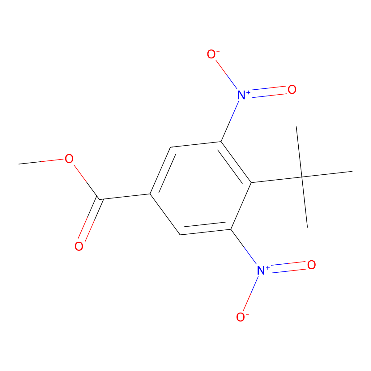 Methyl 4-tert-butyl-3,5-dinitrobenzoate molecular structure, CAS 61544-78-3