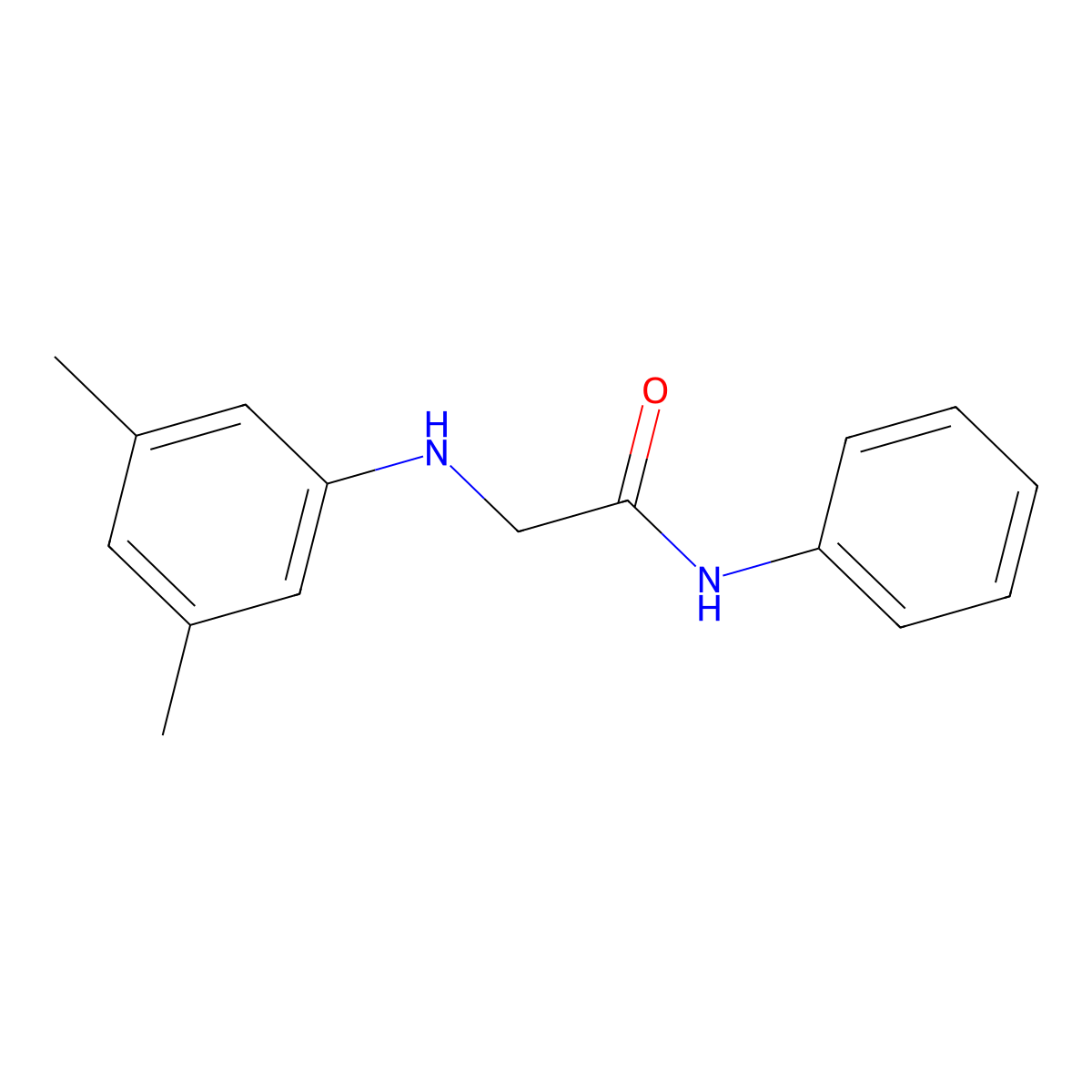 Acetamide, 2-[(3,5-dimethylphenyl)amino]-N-phenyl- molecular structure, CAS 61545-23-1