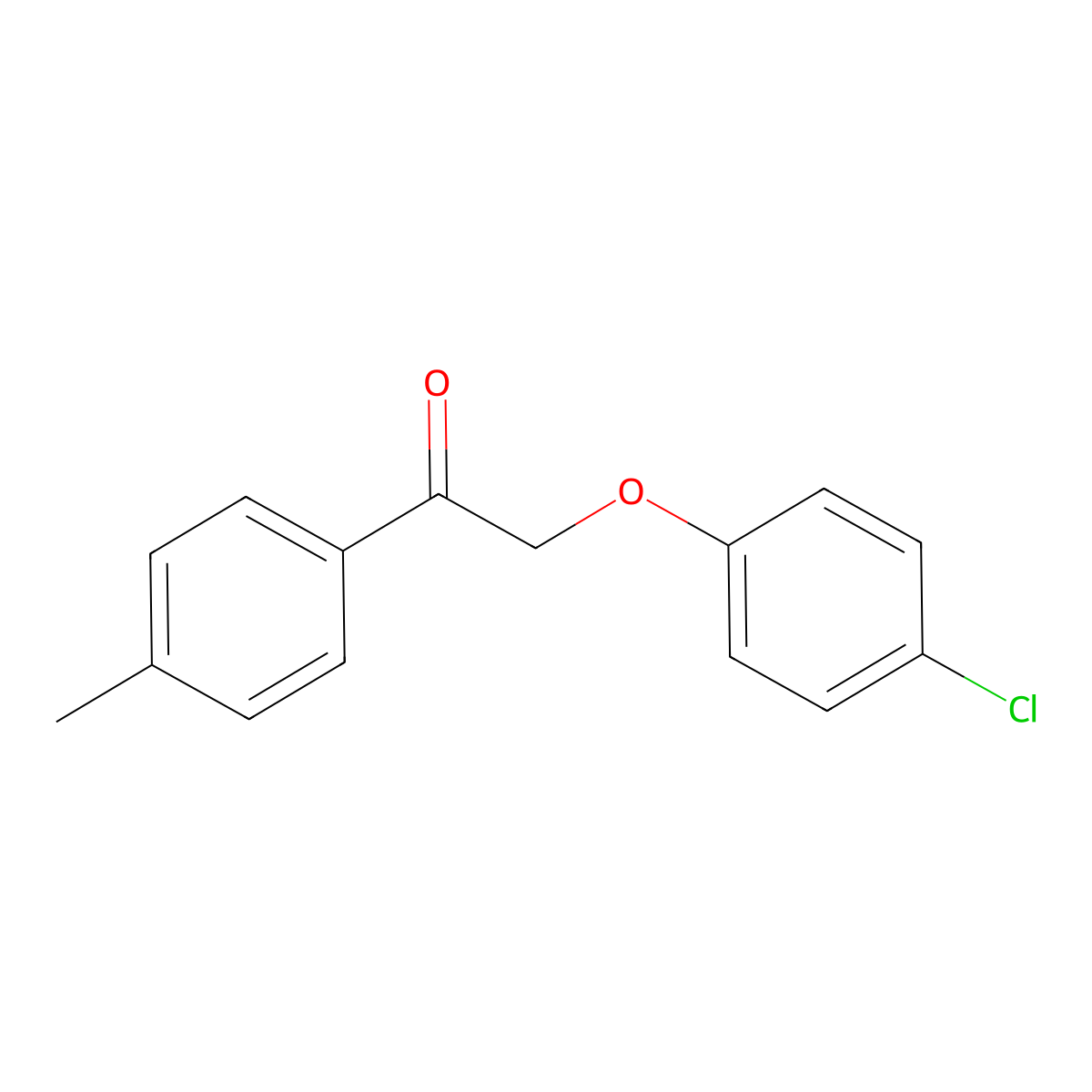 2-(4-Chlorophenoxy)-1-(4-methylphenyl)ethanone molecular structure, CAS 61548-21-8