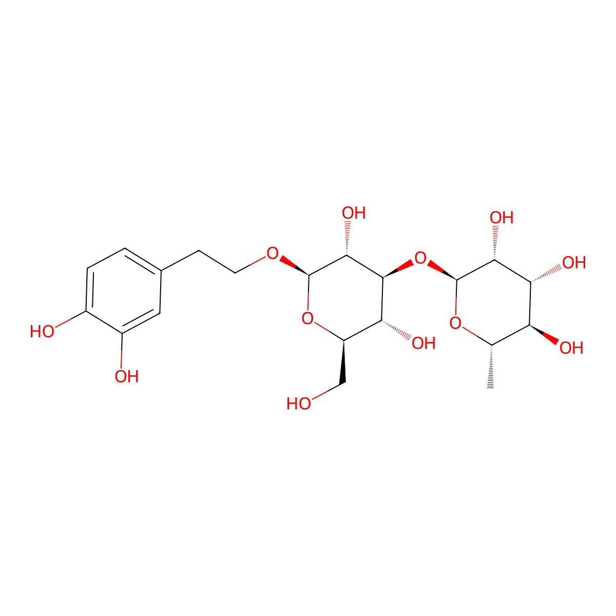 Decaffeoylverbascoside molecular structure, CAS 61548-34-3