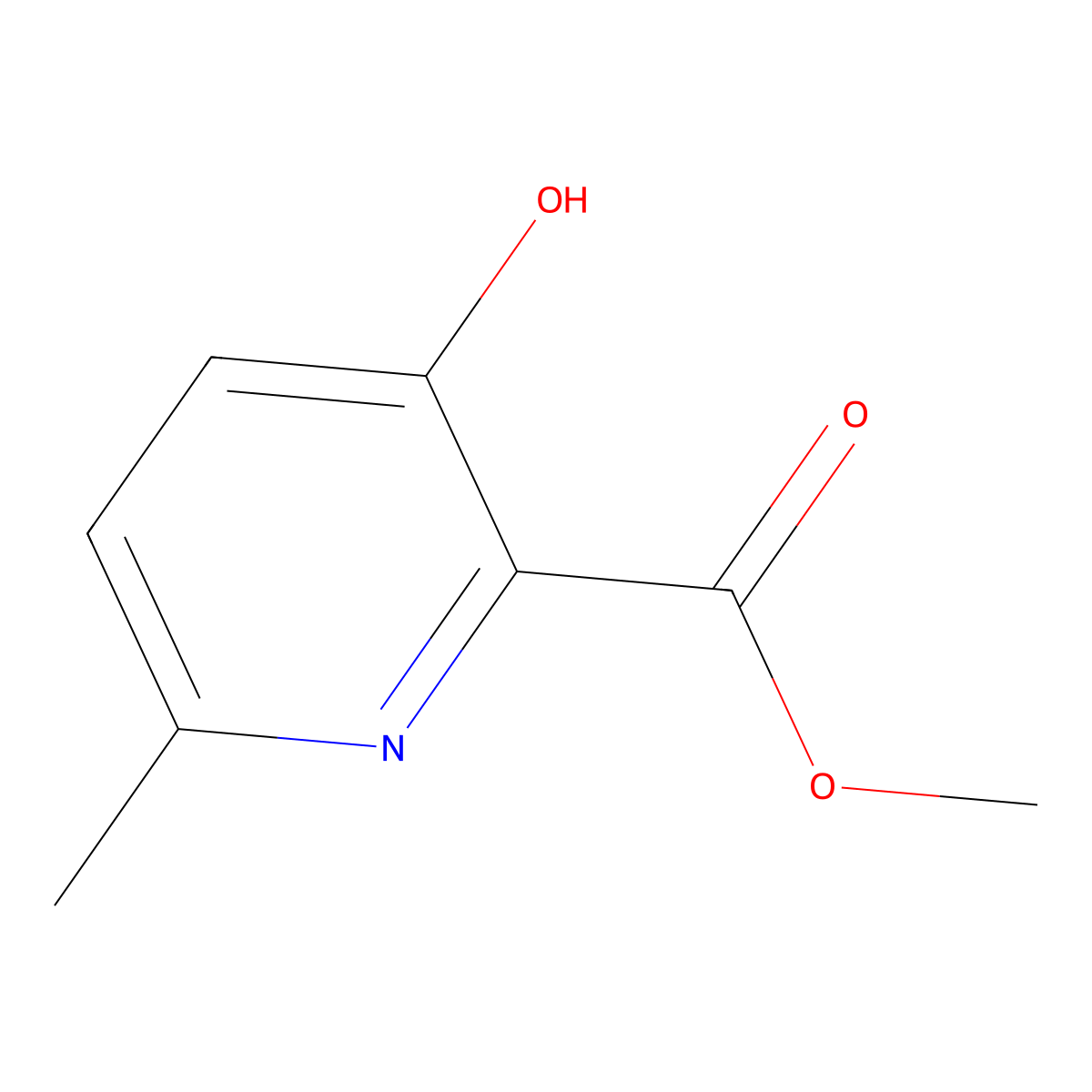 Methyl 3-hydroxy-6-methylpicolinate molecular structure, CAS 61548-52-5